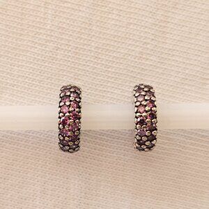 Set of 2 Pandora Purple Spacer Charms